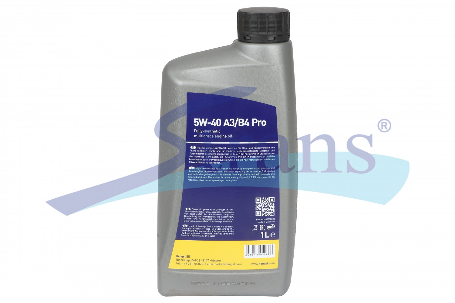 Engine Oil Hengst 5W-40 A3/B4 Pro 1L. (Suitable For Diesel